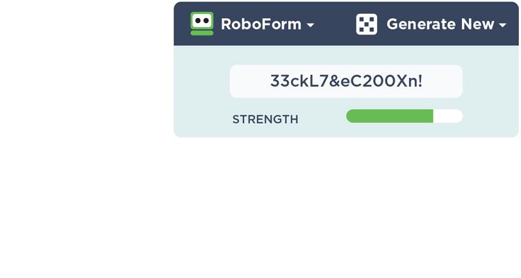 genereer wachtwoorden roboform